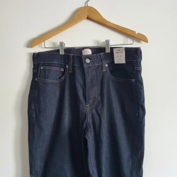 J CREW | NWT 770 Straight Blue Resin Rinse Japanese Denim Jeans (Size 32) - Picture 3 of 9